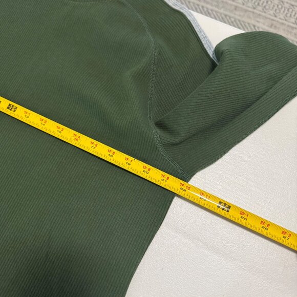 VTG Abercrombie & Fitch Y2K 90s Green Rib Long Sleeve Mock Neck Shirt Men XL NEW - Picture 7 of 8